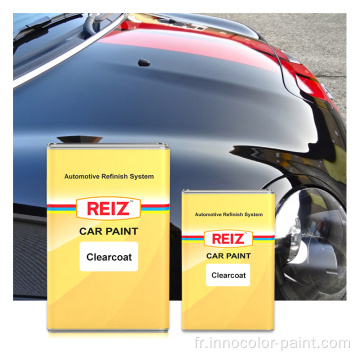 Reiz High Gloss 2K Coat transparent noir Automotive automobile Paint Paint Reffinage Réparation Auto Paint Clair Coat